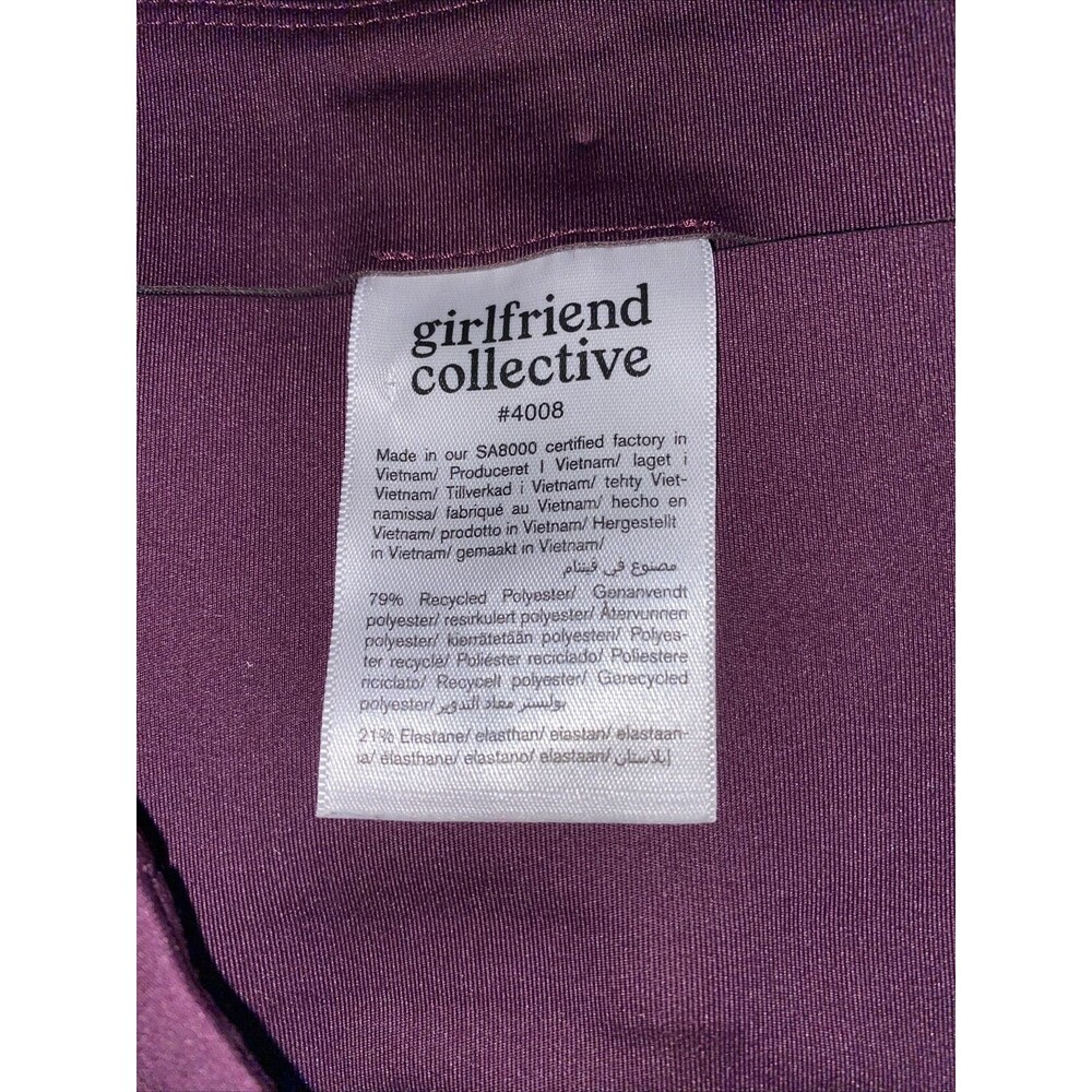Girlfriend Collective Leggings Purple Plum High Rise Activewear 7/8 Length Small - Picture 7 of 8